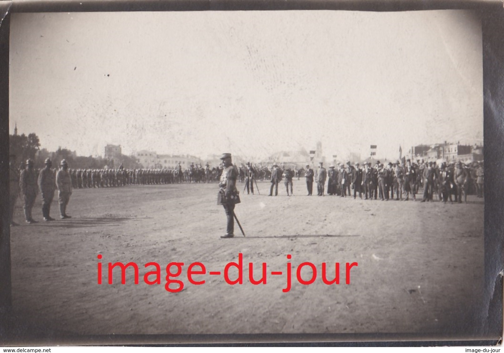 Photo Turquie Constantinople  Le General Franchet D'esperey A La Revue Du 14 Juillet 1919 Turkey  PRIX FIXE - Places