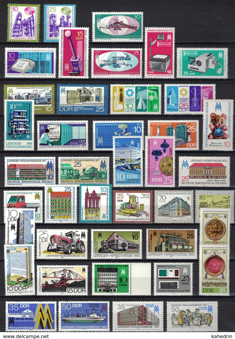 DDR 1964 - 1990, 29 Sets Of Leipziger Messe **, MNH (2 Scans) - Sammlungen