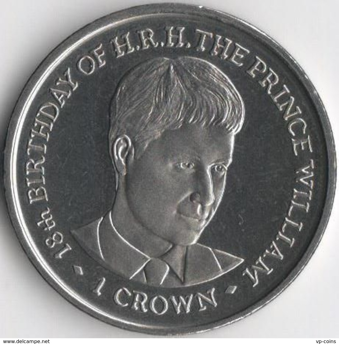 Isle Of Man. Coin. 1 Crown. 2000. UNC. 18 Years To Prince William. The Great Coin - Île De  Man