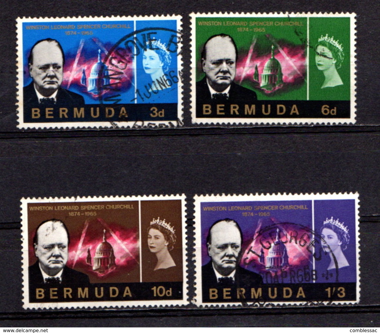 BERMUDA    1966    Churchill  Commemoration    Set  Of  4    USED - Bermuda