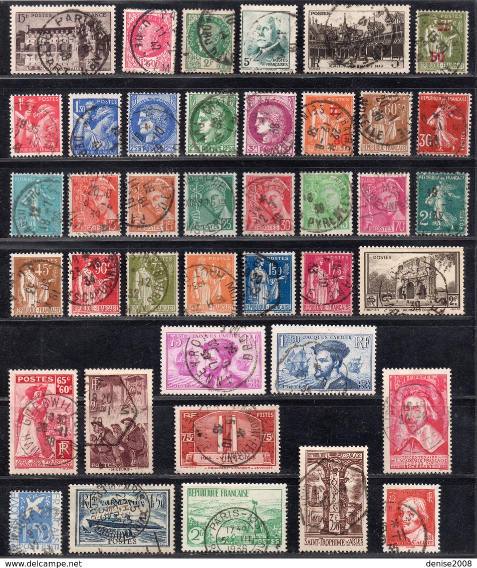 Lot De Timbres Avec Belle Oblitération Cachet à Date D'Epoque  TTB - Usati