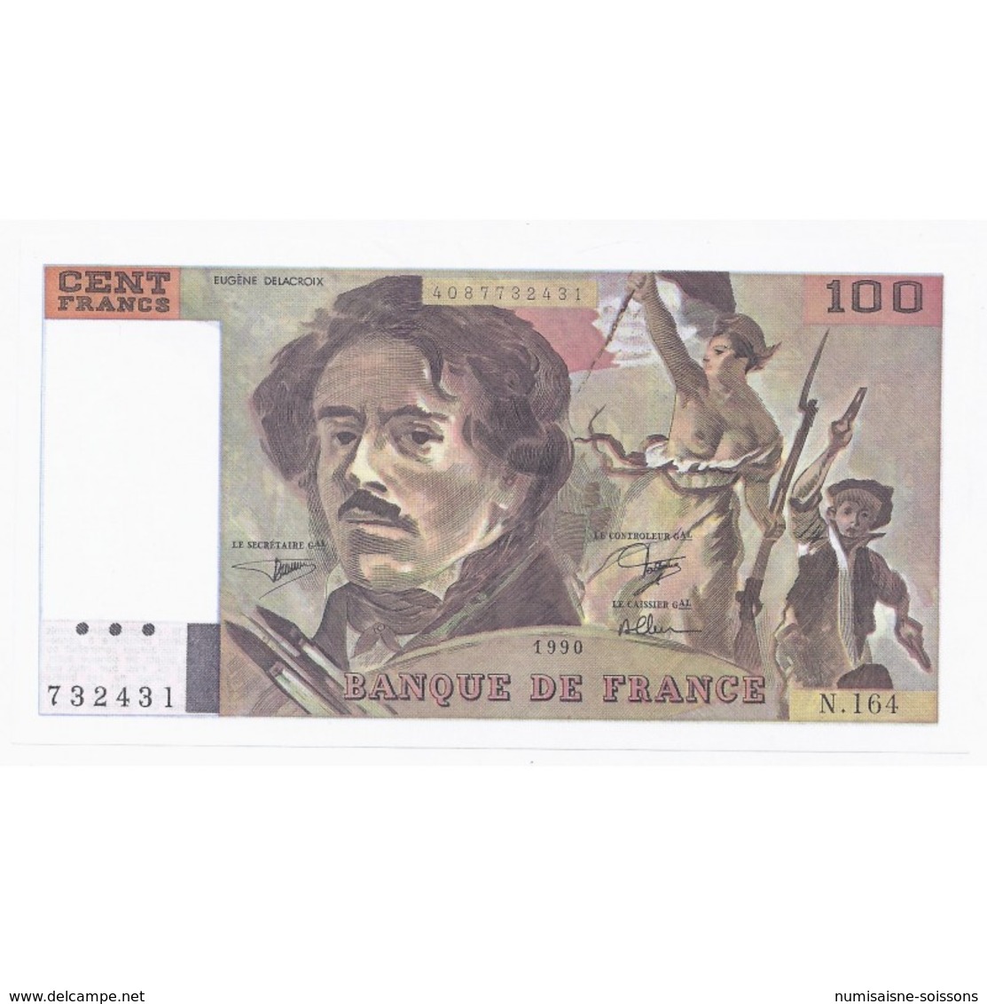 FAY 69BIS/2b - 100 FRANCS DELACROIX - 1990 - PICK 154 - - 100 F 1978-1995 ''Delacroix''