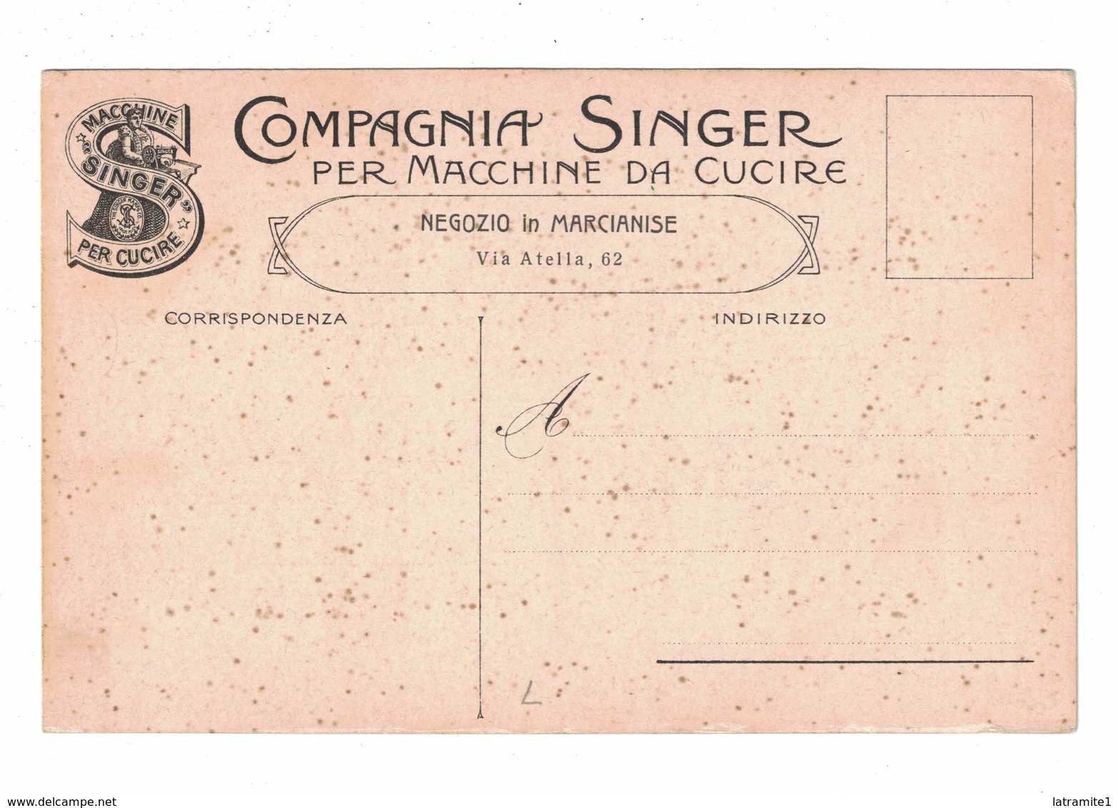 COMPAGNIA SINGER MACCHINE DA CUCIRE   CARTOLINA PUBBLICITARIA  Illustratore CONTI - Werbepostkarten