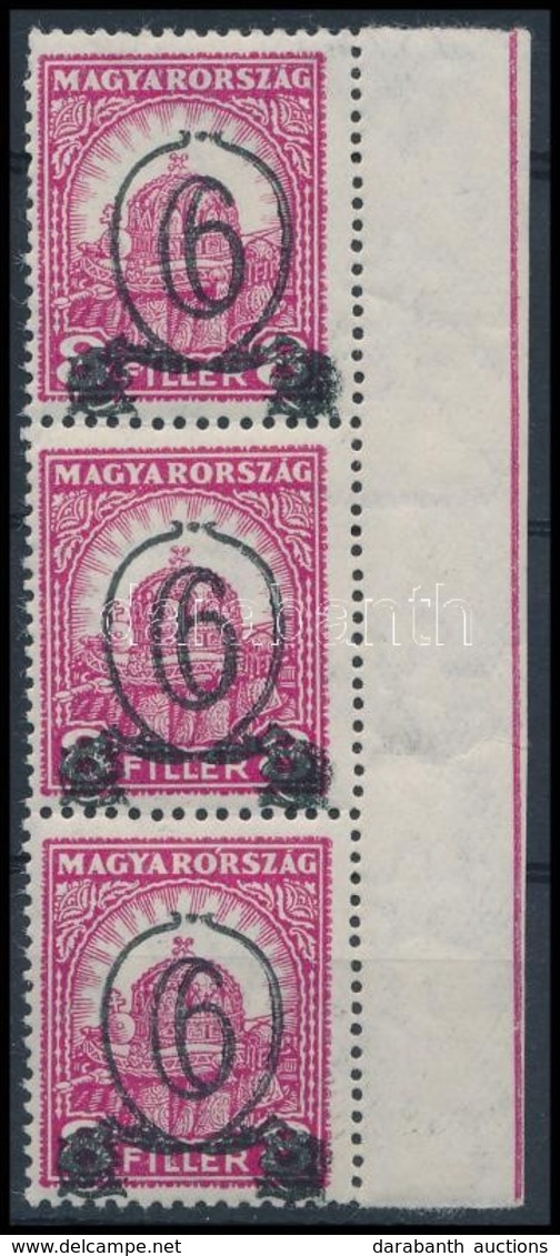 ** 1931 Kisegítő 506 B ívszéli Hármascsík (45.000) - Other & Unclassified