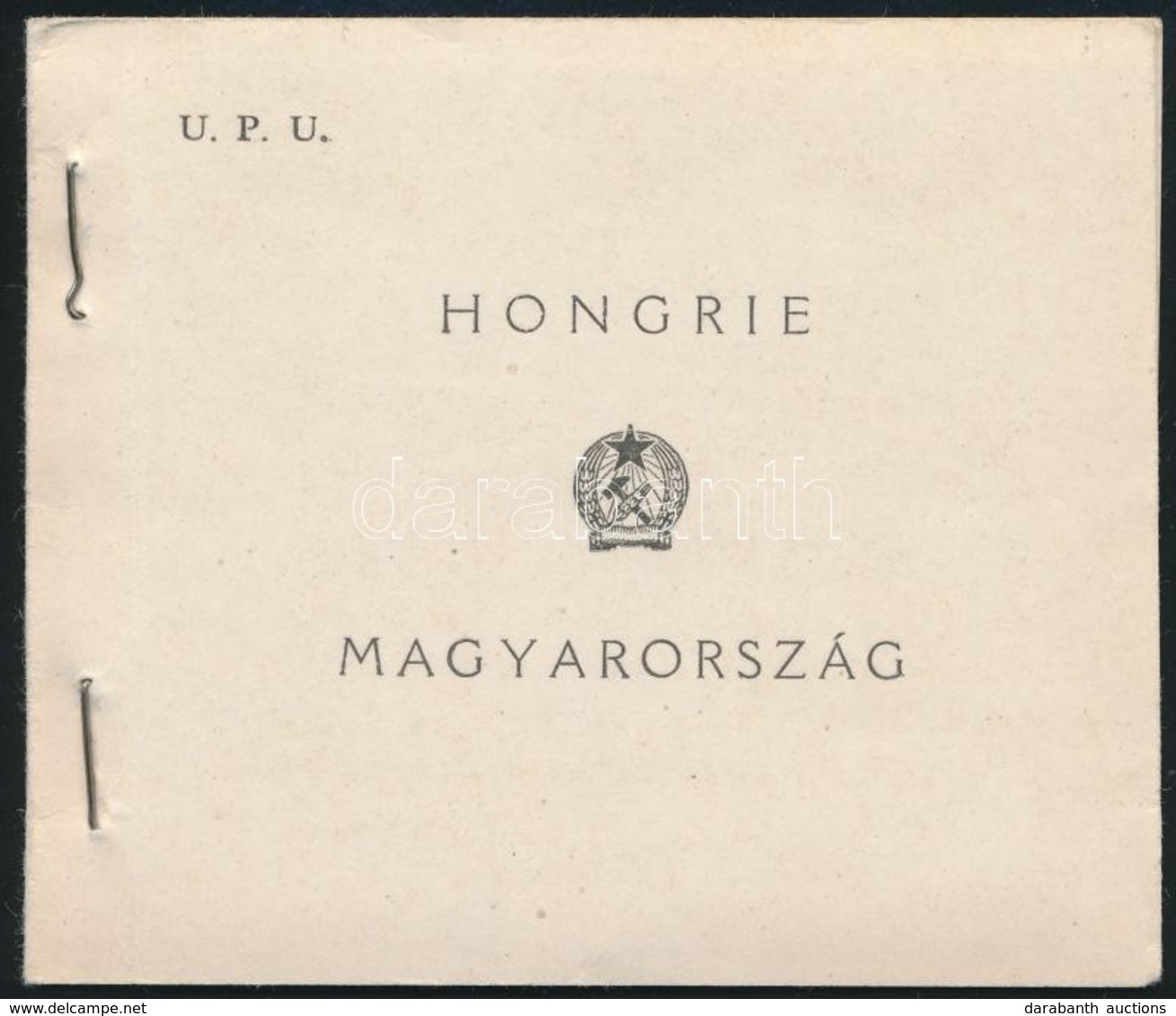 ** 1949 UPU Füzet 6 'C' Sorral, 2 Szélén Vágott (35.000) / Stamp Booklet With 6 X 1056 D-1058 D, Imperforate On 2 Sides - Altri & Non Classificati