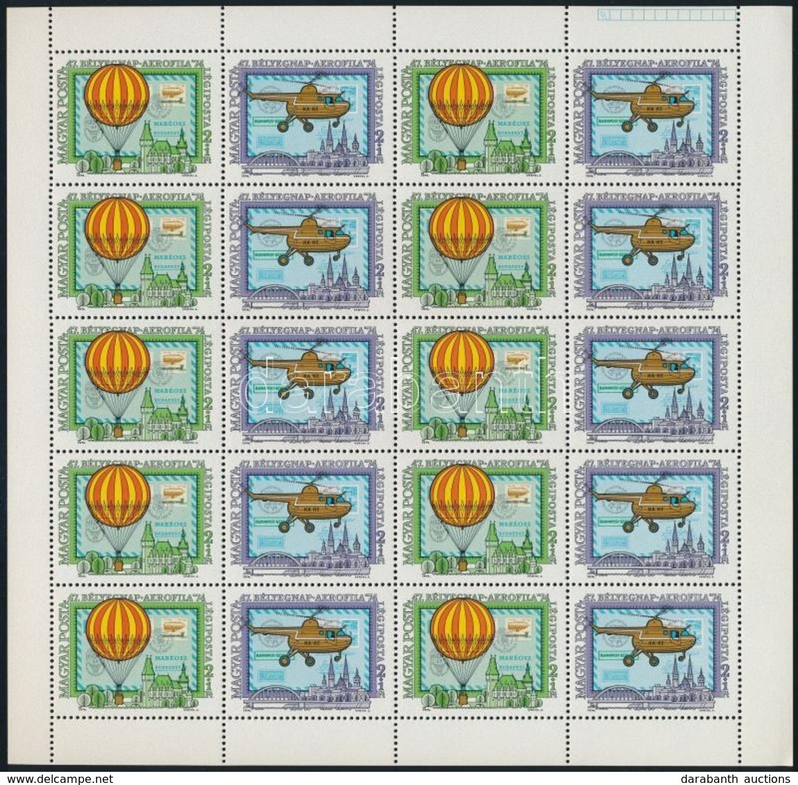 ** 1974 AEROFILA III. Teljes ívsor (20.000) - Other & Unclassified