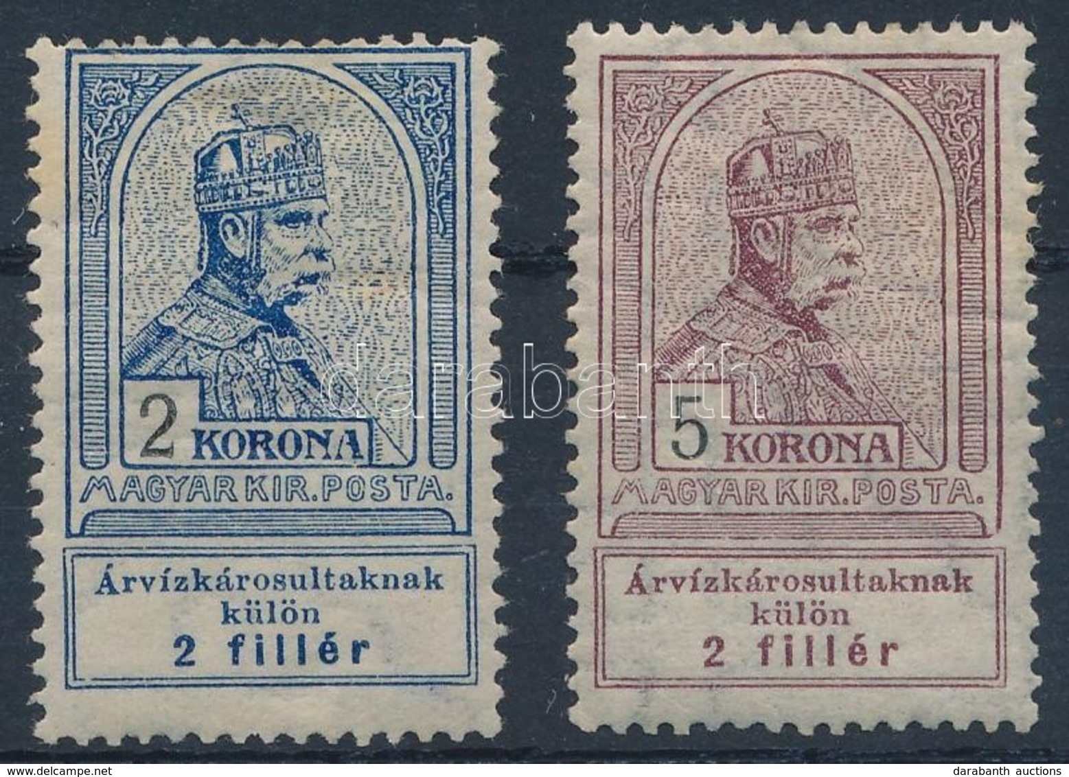 * 1913 Árvíz 2 K, 5 K (* 21.000) - Altri & Non Classificati