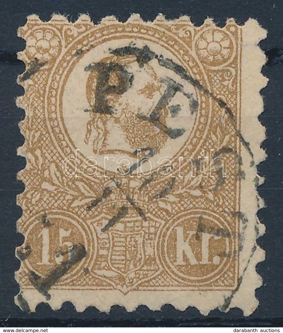 O 1871 Kőnyomat 15kr (29.000) (elvékonyodás / Thin Paper) - Autres & Non Classés