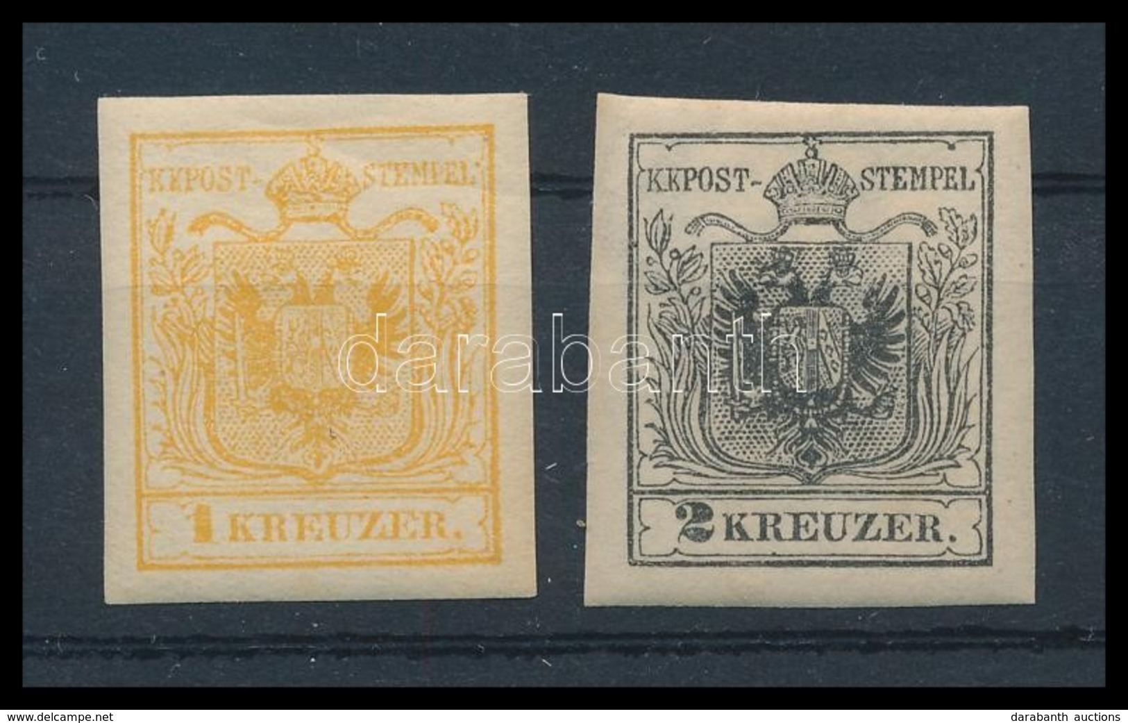 ** 1850 1kr, 2kr újnyomatok - Other & Unclassified