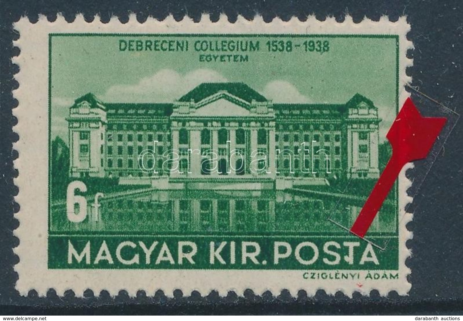 ** 1938 Debrecen 6f Lemezhibával (10.000) - Other & Unclassified