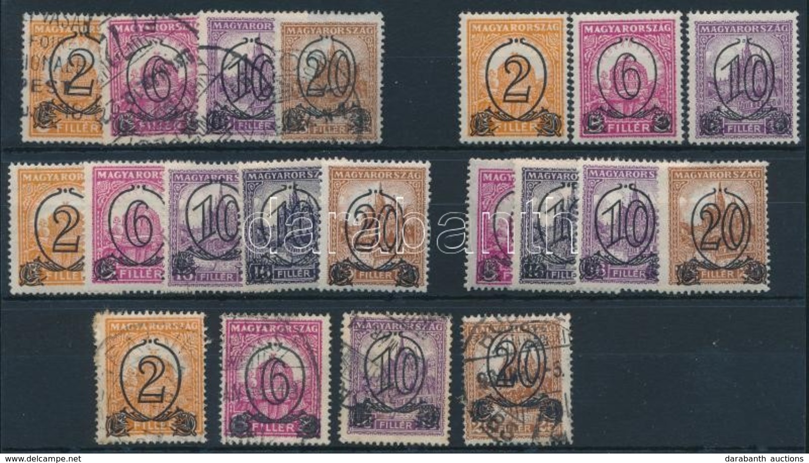 ** * O 1931-1933 Kisegítő Bélyegek I. Kis összeállítás 2 Stecklapon, 29 Db Bélyeg (min 19.000) - Other & Unclassified