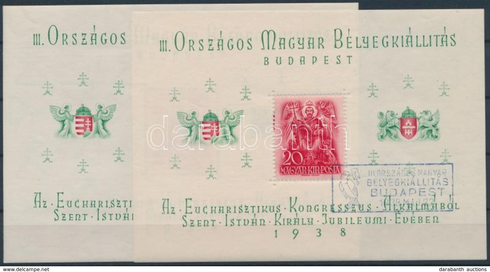 ** O 1938 Orbék Blokk Postatiszta + Alkalmi Bélyegzésű (13.000) - Other & Unclassified