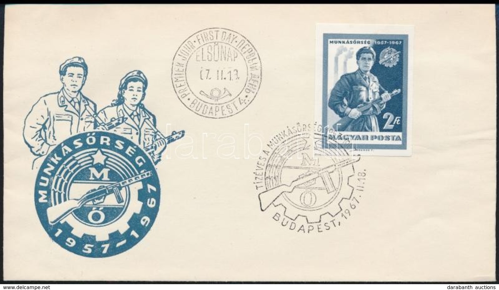 1967 Évfordulók - Események (V.) Vágott Bélyeg FDC - Other & Unclassified