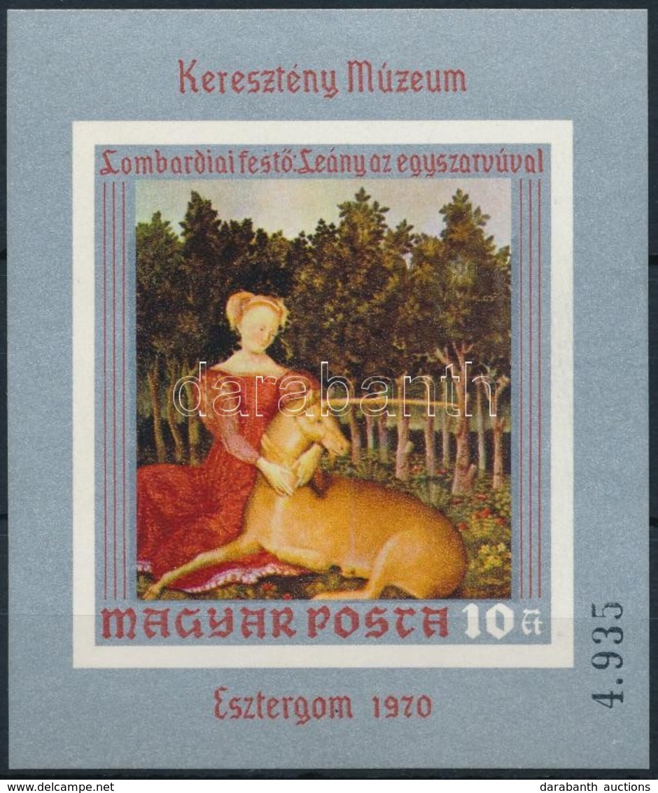 ** 1970 Festmény IX. Vágott Blokk (3.500) - Sonstige & Ohne Zuordnung