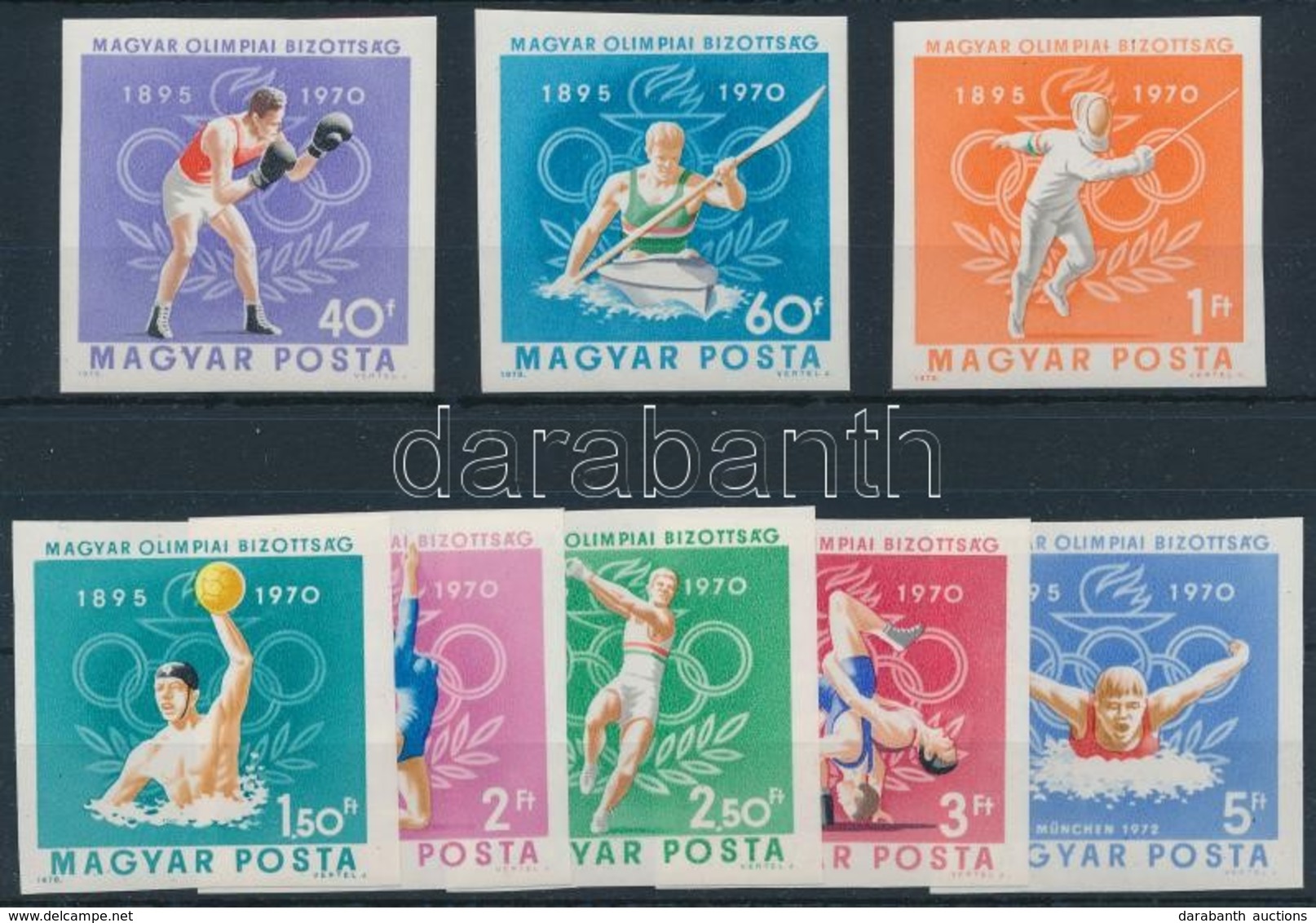 ** 1970 Magyar Olimpiai Bizottság Vágott Sor (3.500) - Altri & Non Classificati