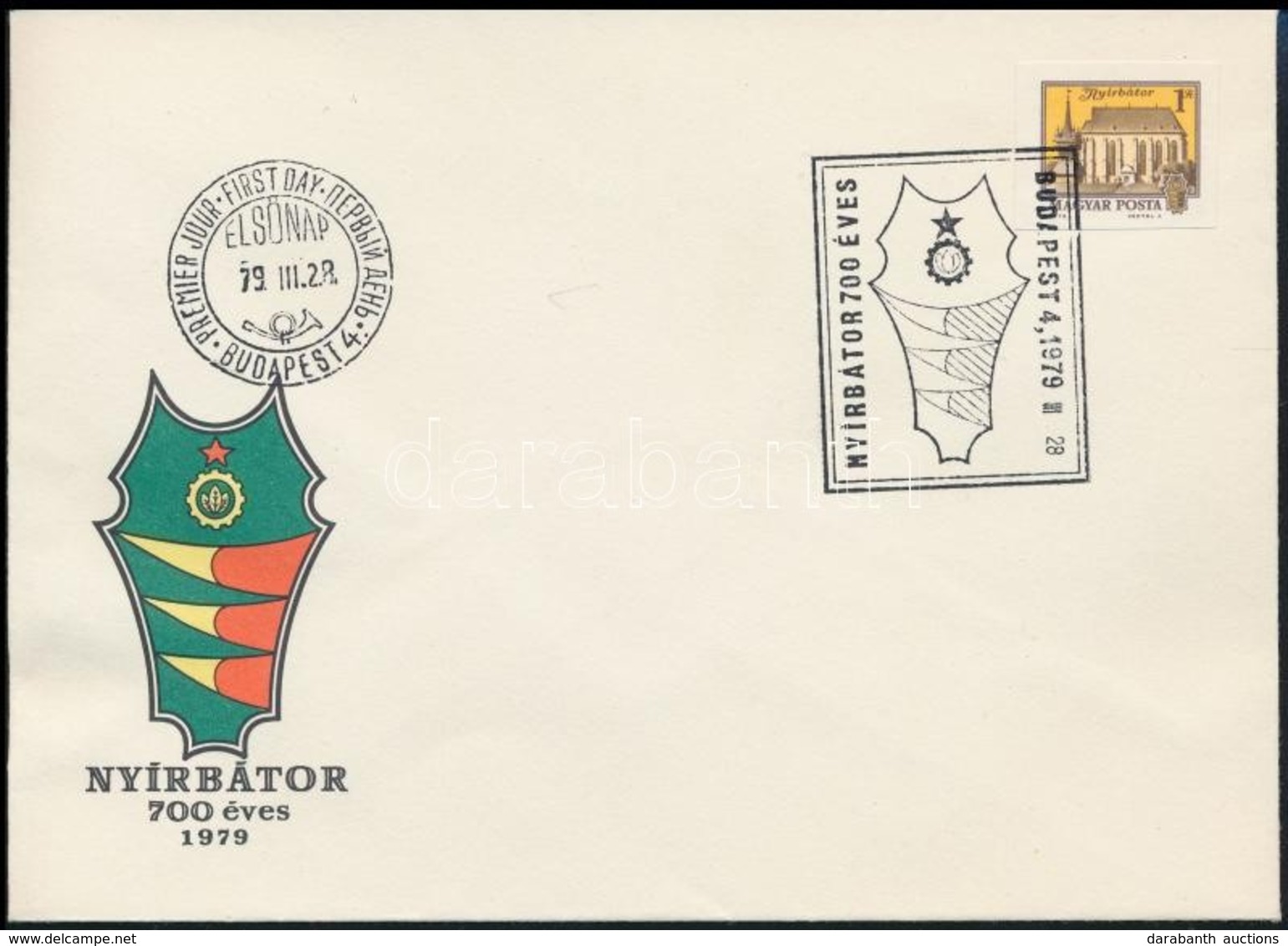 1979 Tájak-városok Vágott Bélyeg FDC-n (4.000) - Sonstige & Ohne Zuordnung