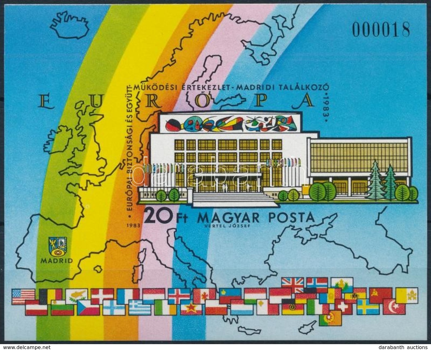 ** 1983 Európai Biztonsági és Együttműködési értekezlet Vágott Blokk (4.000) (ujjlenyomat / Finger Print) - Altri & Non Classificati