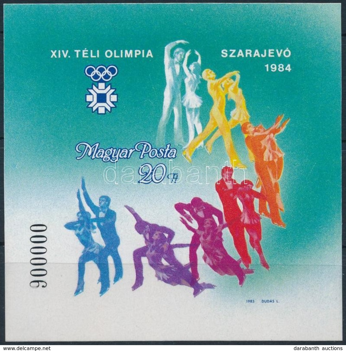 ** 1983 Téli Olimpia Vágott Blokk (4.000) - Other & Unclassified