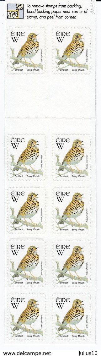 BIRDS Ireland 2001 Song Thrush Booklet MNH(**)  #B81 - Autres & Non Classés