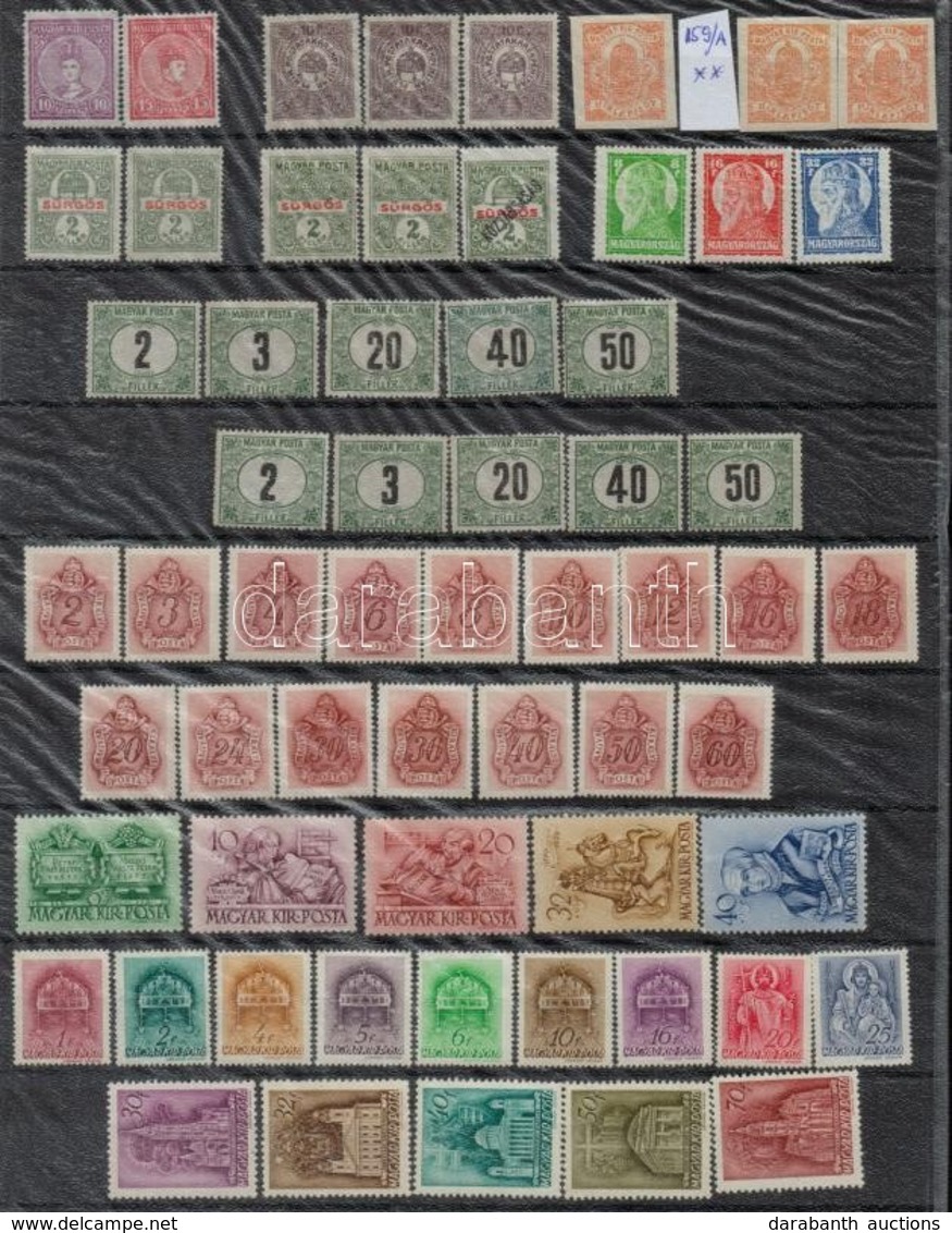 ** 1916-1946 Sorok, önálló értékek 2 Db A/4 Berakólapon (cca. 40.000) - Altri & Non Classificati