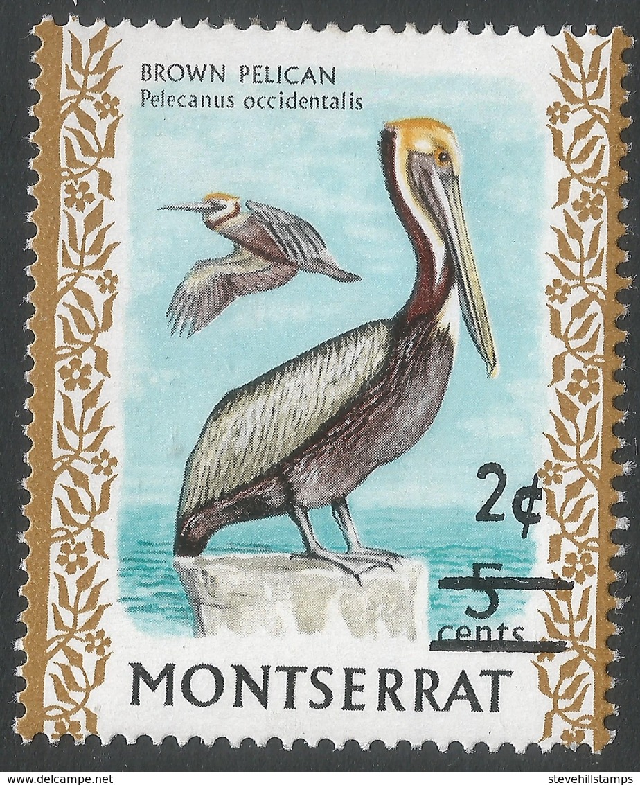 Montserrat. 1976 Surcharge. 2c On 5c MH. SG 368 - Montserrat