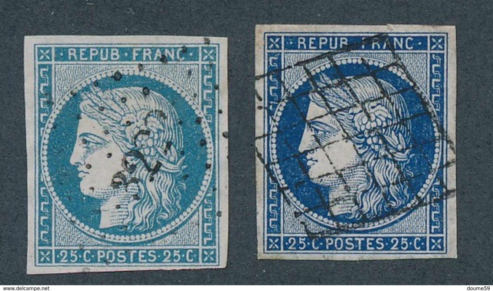 CM-101: FRANCE: Lot Avec N°4/4a Obl  1er Choix - 1849-1850 Cérès