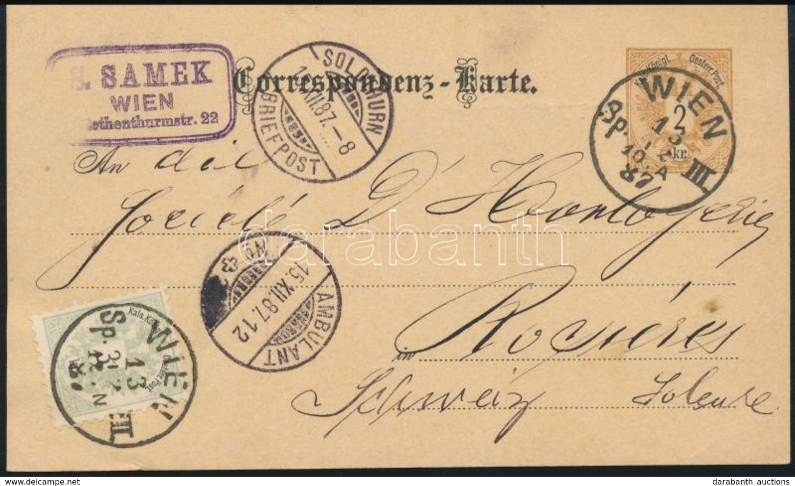 Ausztria 1887 - Other & Unclassified