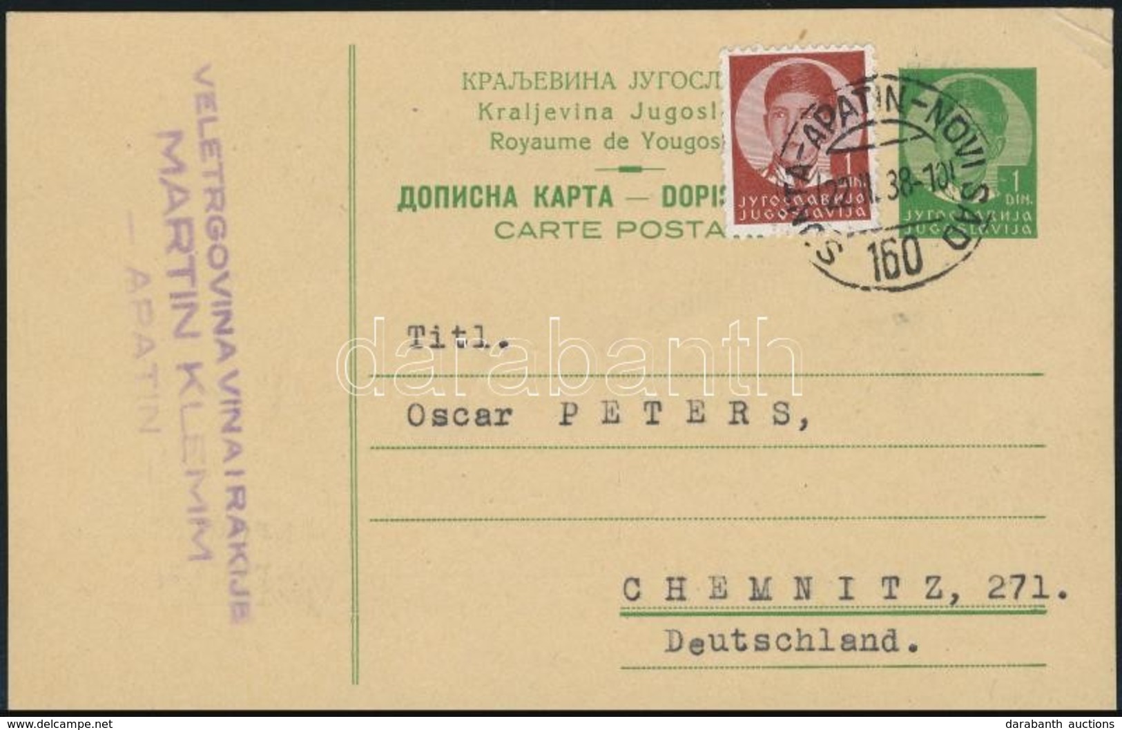 Jugoszlávia 1938 - Sonstige & Ohne Zuordnung