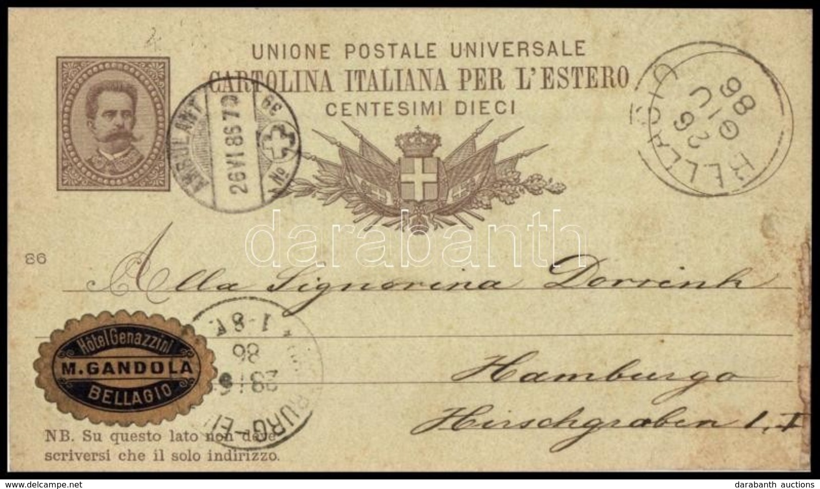 Olaszország 1886 - Altri & Non Classificati