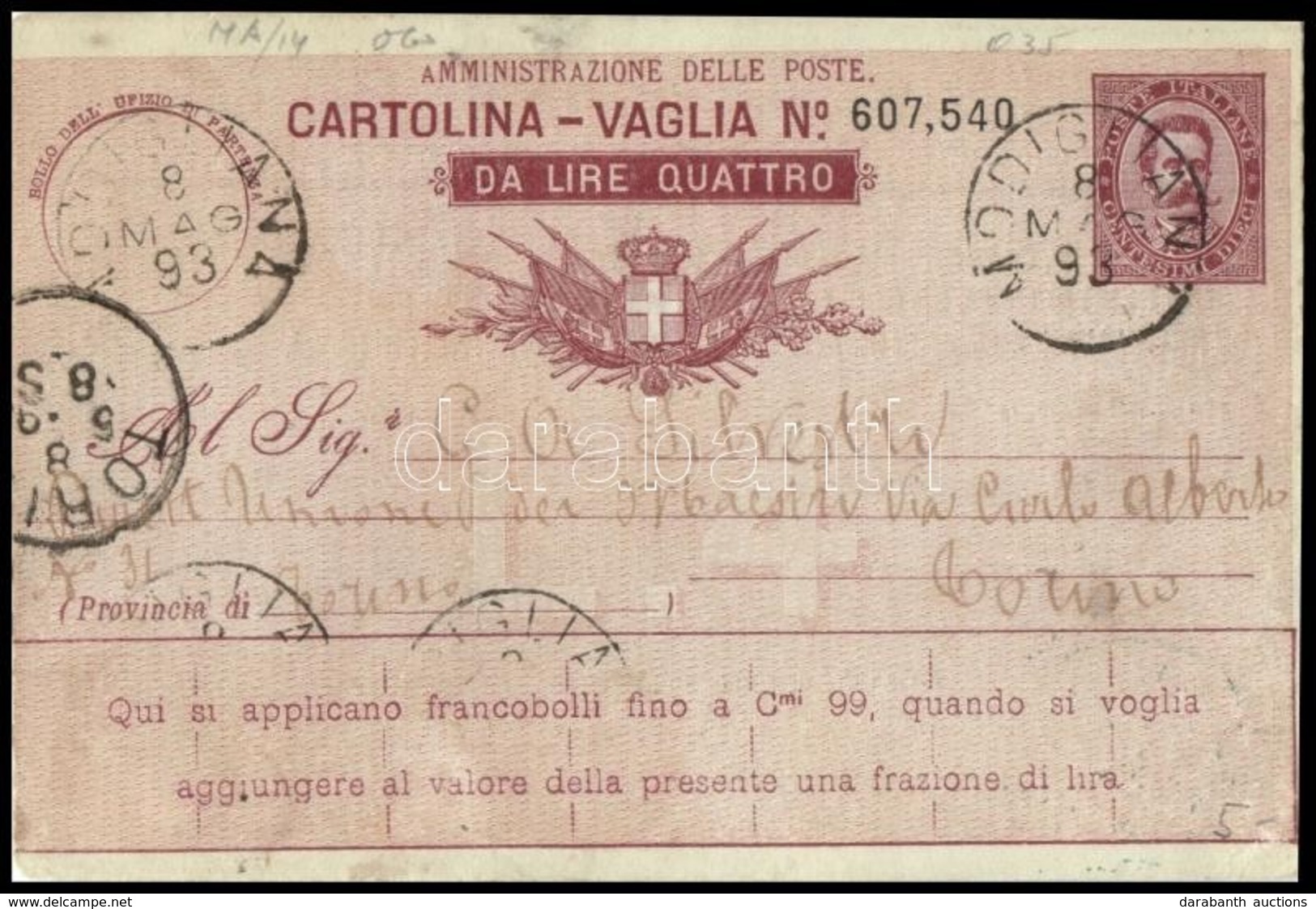 Olaszország 1893 - Other & Unclassified