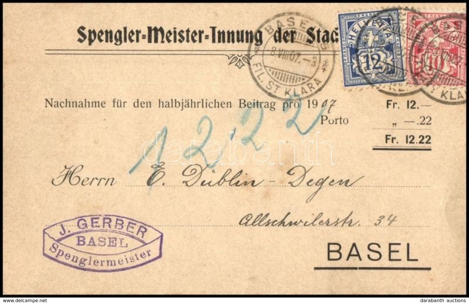 Svájc 1907 - Altri & Non Classificati