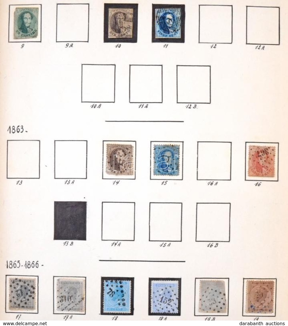 * O Belgium Gyűjtemény 1858-1945, Néhány Száz Bélyeg  2 Előrajzolt Füzetben Sok Teljes Sorral - Altri & Non Classificati