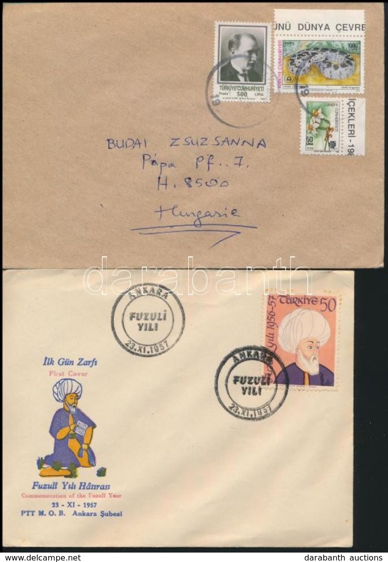 ** O Törökország 1956-1997 1 Db Blokk, 9 Sor, 20 Bélyeg (záró Is), 1 FDC, 2 Db Futott Levél - Other & Unclassified