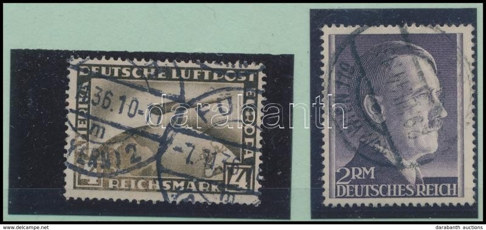 O Deutsches Reich 1936-1941 1 Zeppelin + 1 Hitler Bélyeg (Mi EUR 125,-) - Altri & Non Classificati