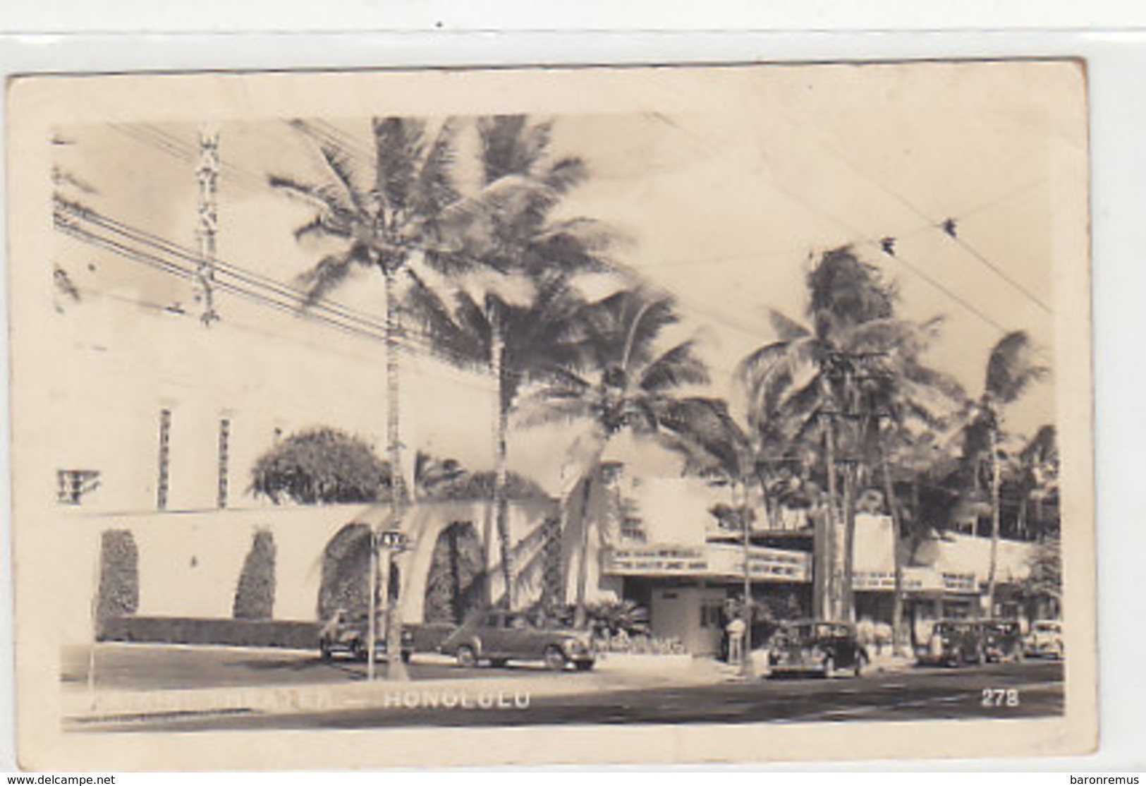 Honolulu - Waikiki-Theatre - Photocard - 1949    (190109). - Honolulu