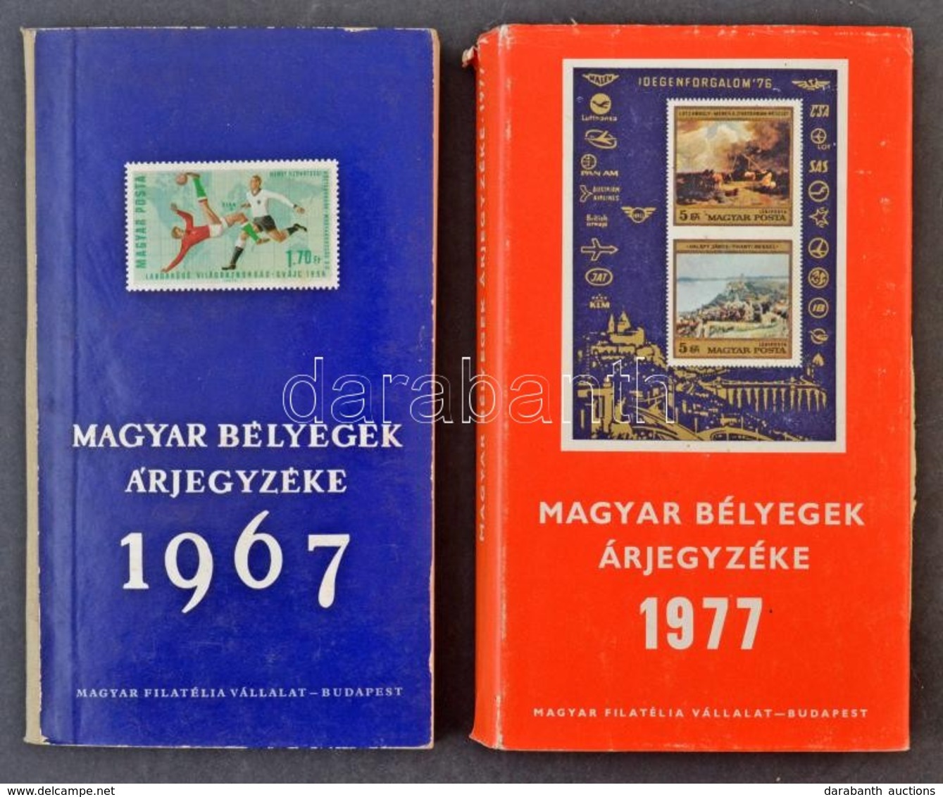 Magyar Bélyegek Árjegyzéke 2 Db Katalógus, 1967-es és 1977-es Kiadás - Andere & Zonder Classificatie