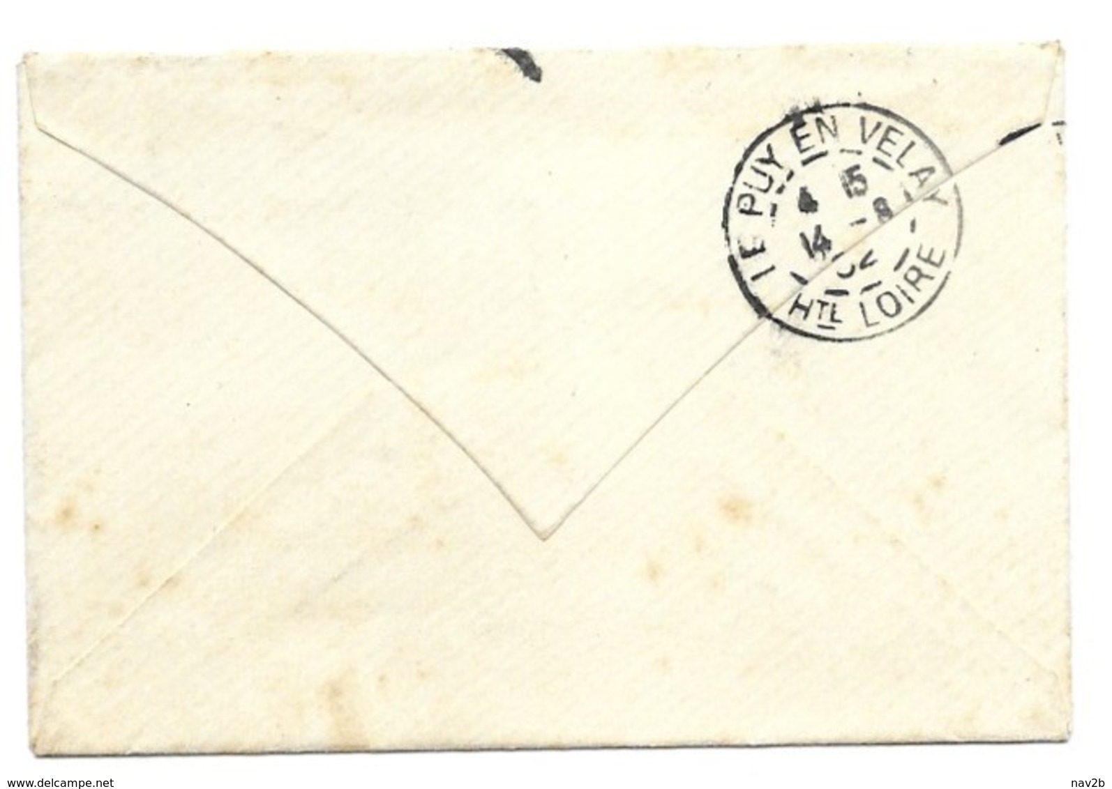 Entier Enveloppe Sage 5cts Utilisée En Algérie (Date 047). Bougie Constantine 1902. Cachet Arrivée Puy En Velay - Enveloppes Types Et TSC (avant 1995)