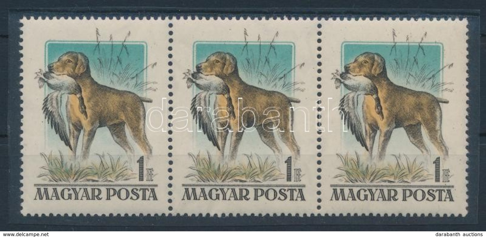 ** 1956 Kutyafajták 1Ft Hármascsík, Középen 'tarajos Réce' Lemezhiba - Other & Unclassified