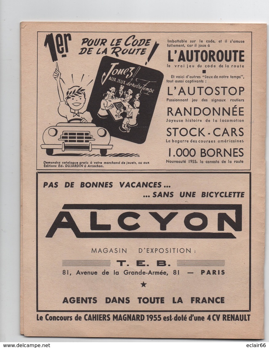 Cahier De Vacances Magnard Années 1955 Cm 2 Année 10 12 Ans Loulou Et Babette Partent En Voyage 35 Pages - 6-12 Ans