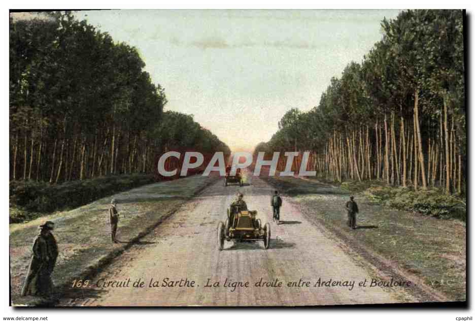 CPA Automobile Circuit De La Sarthe La Ligne Droite Entre Ardenay Et Bouloire - Other & Unclassified