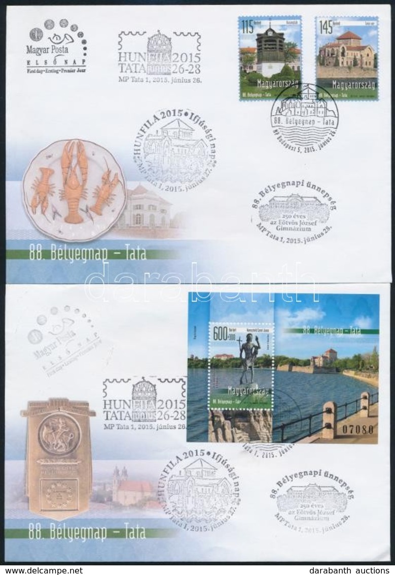 2015 Hunfila Bélyegnap Tata 2 Db FDC - Sonstige & Ohne Zuordnung