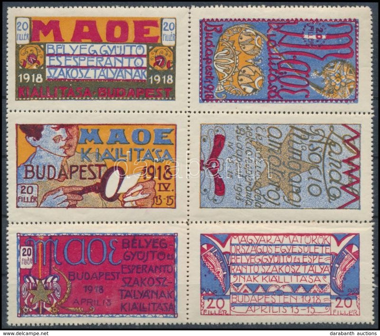 ** 1918/1a MAOE Kiállítási Emlékív (ívszélek Hiányosak) (16.000) - Other & Unclassified