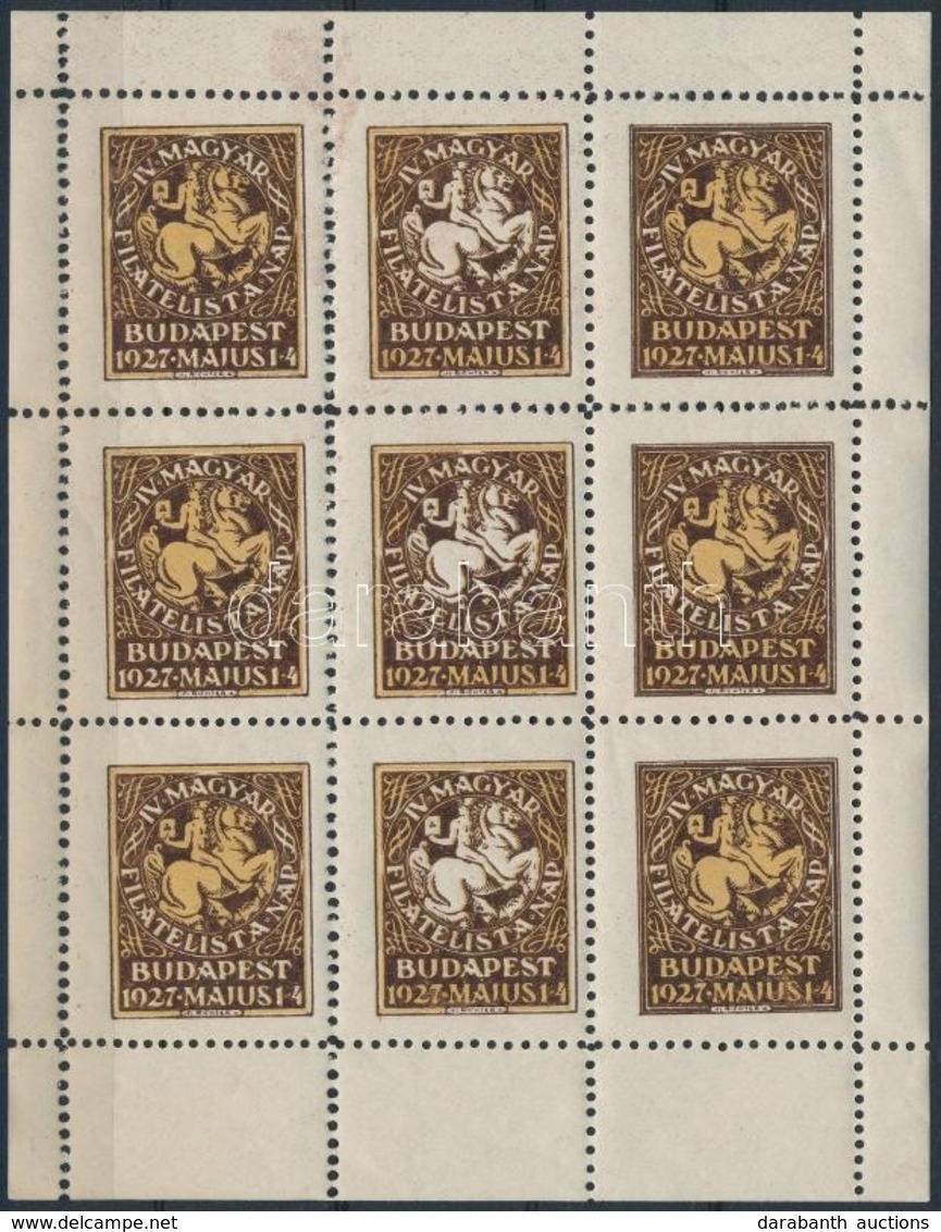 ** 1927/2aa IV. M. Filatelista Nap 2 Db Emlékív (9.000) - Other & Unclassified