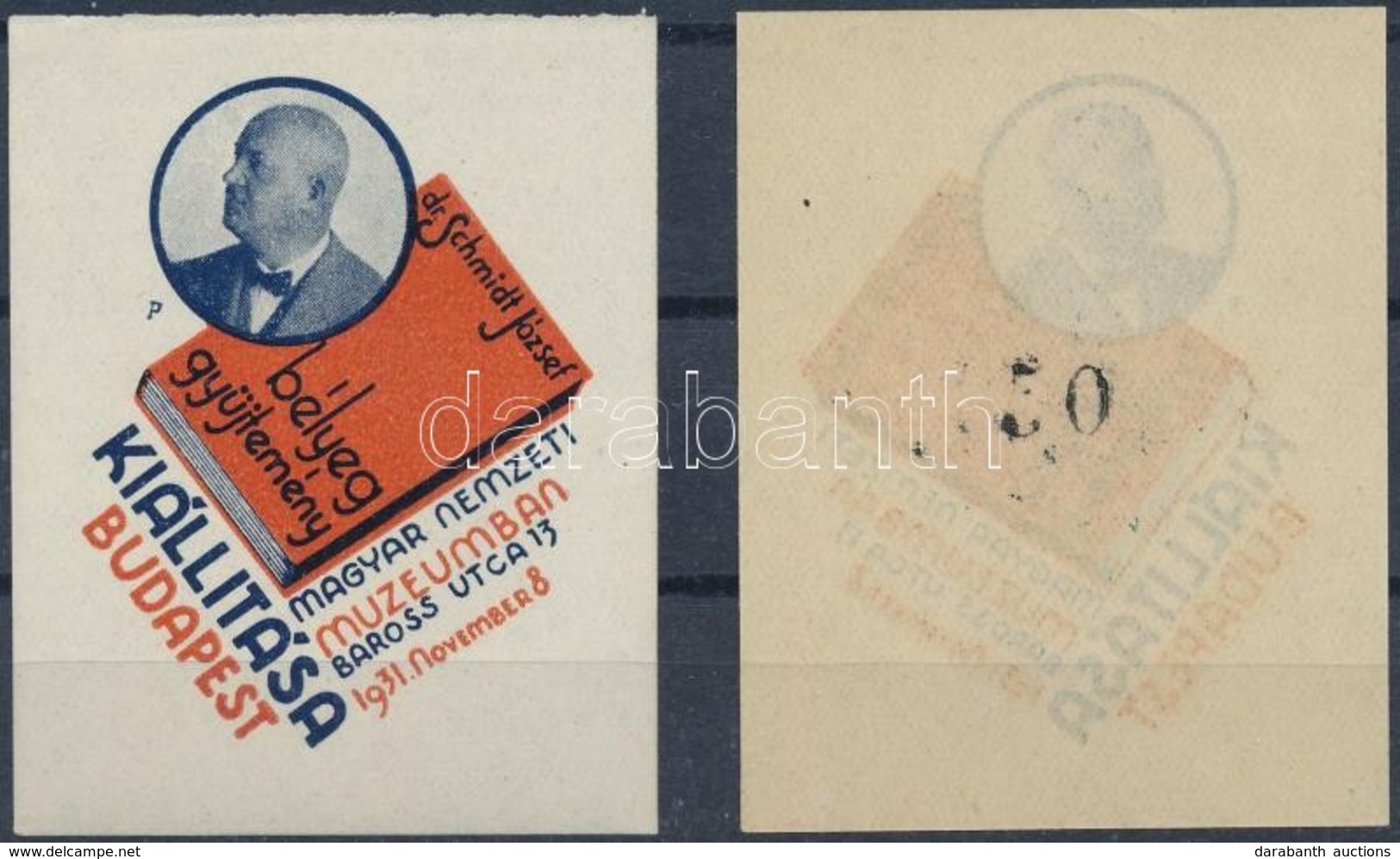 ** 1931/3a + 3b Schmidt József Bélyeg Gyűjtemény Kiállítás Emlékblokk 2 Db (12.000) - Other & Unclassified