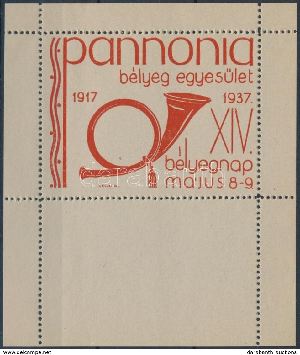 ** 1937/2ca Pannónia Bélyeg Egyesület XIV. Bélyegnap Emlékív (10.000) - Sonstige & Ohne Zuordnung