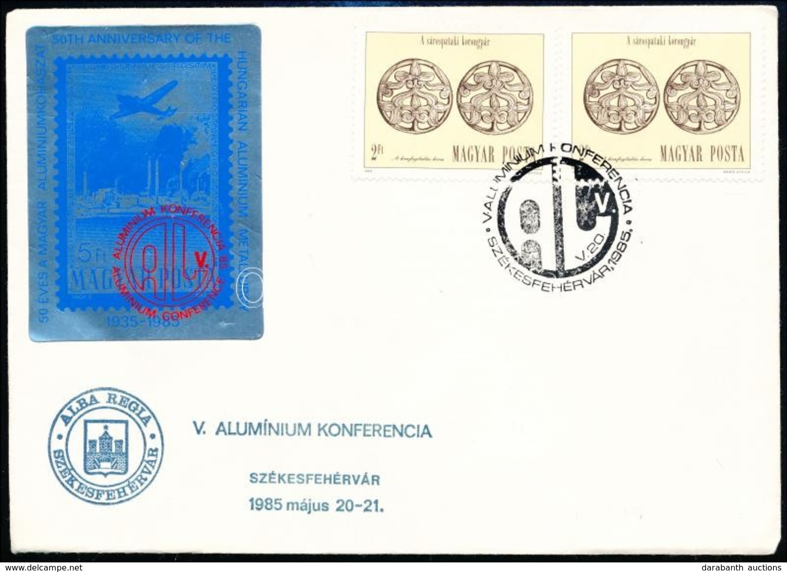 1985 Alumínium Emlékív FDC-n / Souvenir Sheet On FDC - Sonstige & Ohne Zuordnung
