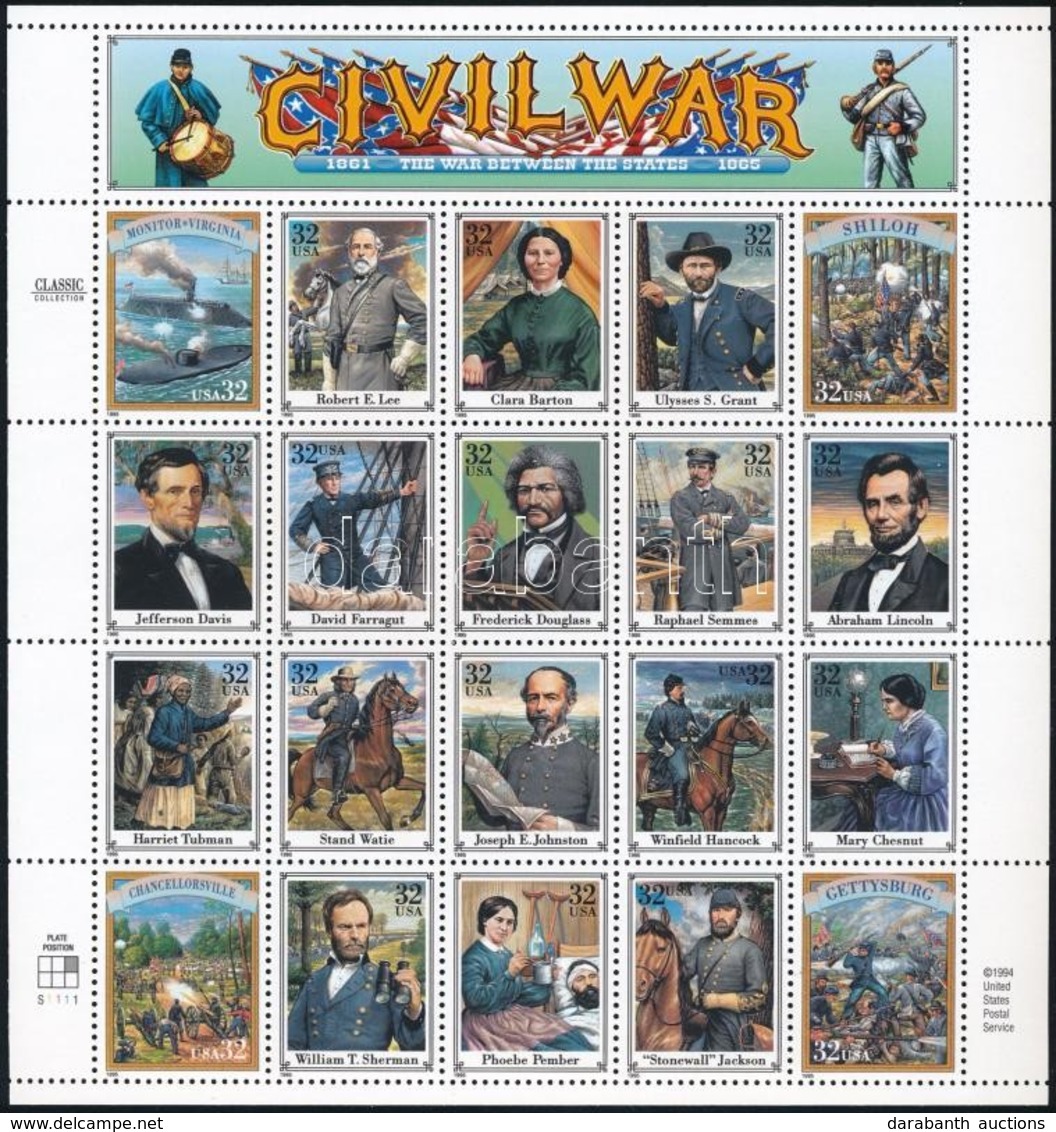 ** 1995 Híres Emberek Kisív,
Famous People Minisheet
Mi 2583-2602 - Altri & Non Classificati