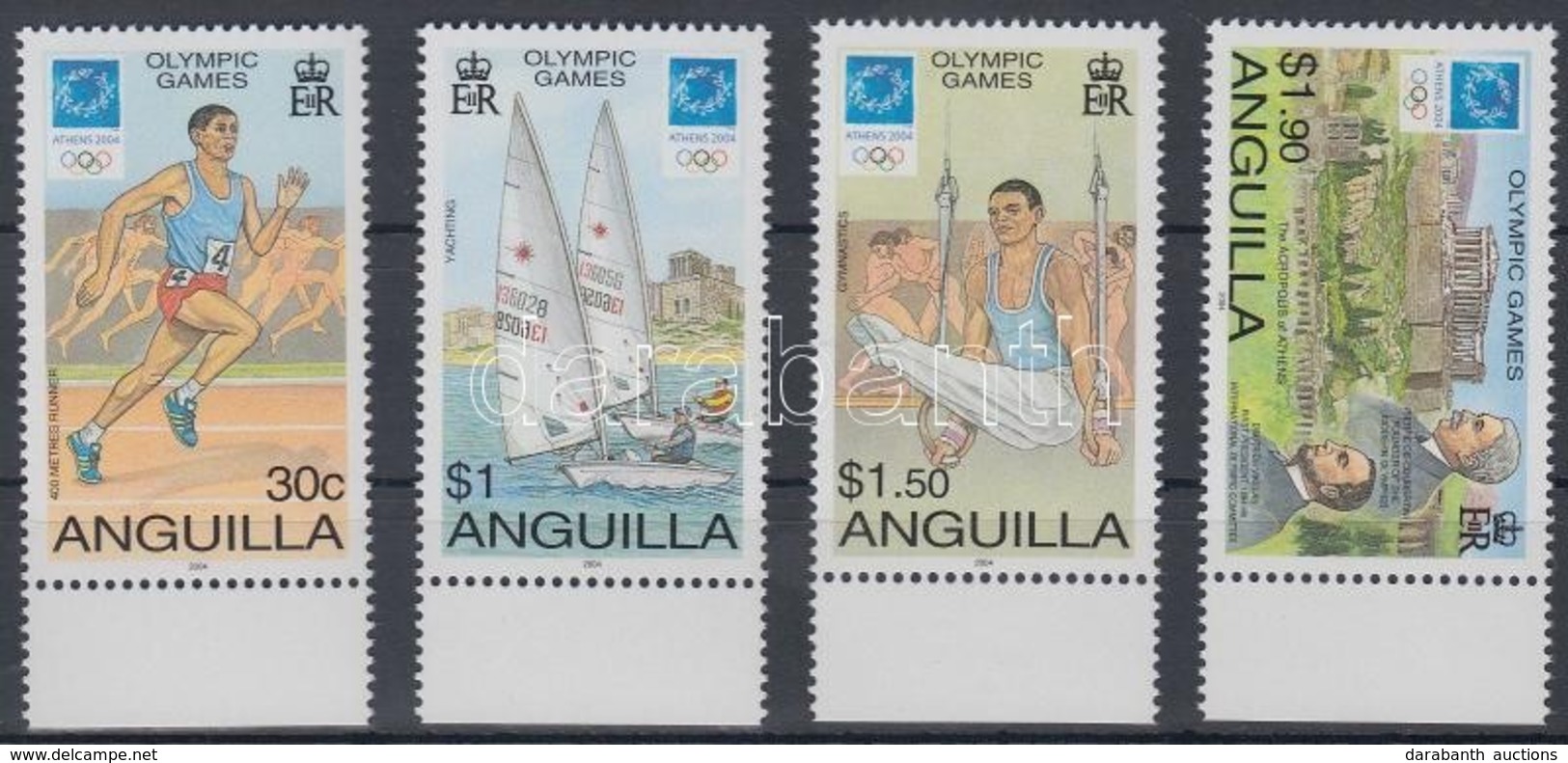 ** 2004 Olimpia Athén ívszéli Sor Mi 1150-1153 - Altri & Non Classificati