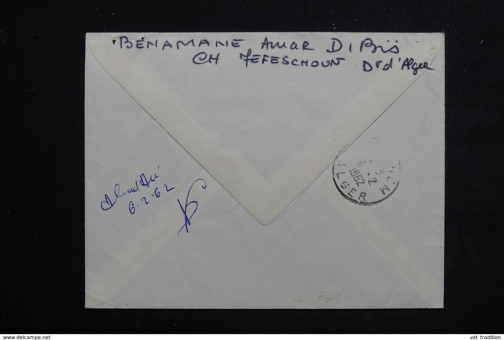 ALGÉRIE - Env. En Recommandé De Tefeschoun Pour La Croix Rouge à Birkadem En 1962 , Affr. Timbres Français - L 22891 - Lettres & Documents