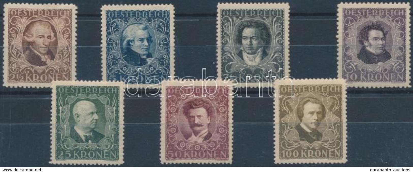 * 1922 Zeneszerzők Sor Mi 418-424 A - Altri & Non Classificati